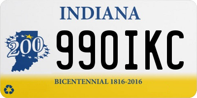 IN license plate 990IKC