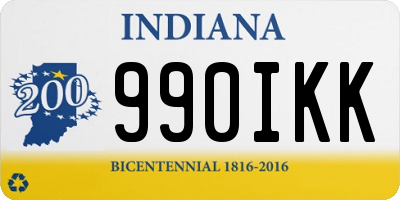 IN license plate 990IKK