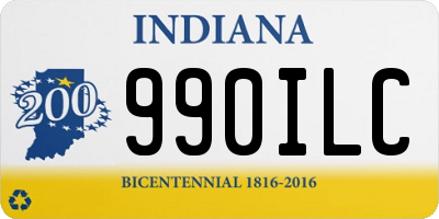 IN license plate 990ILC