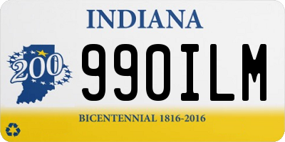 IN license plate 990ILM