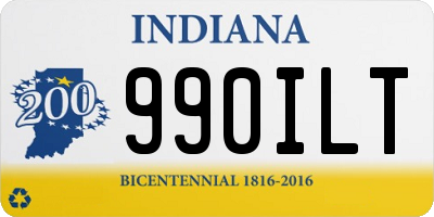 IN license plate 990ILT