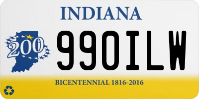 IN license plate 990ILW