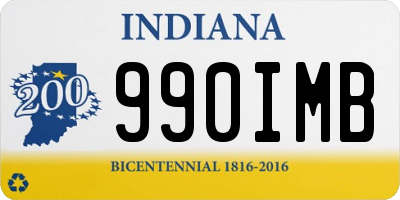 IN license plate 990IMB