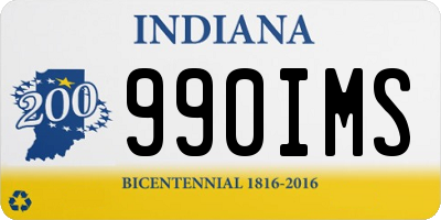 IN license plate 990IMS