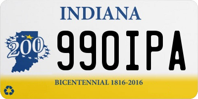 IN license plate 990IPA