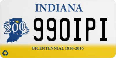 IN license plate 990IPI