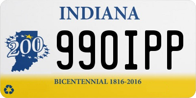 IN license plate 990IPP