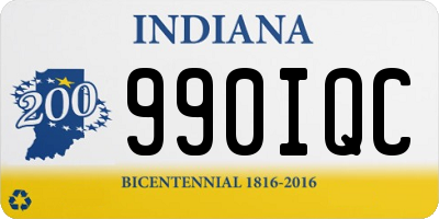 IN license plate 990IQC