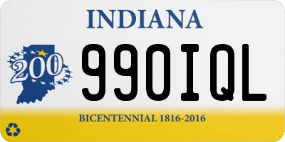 IN license plate 990IQL