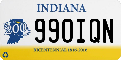 IN license plate 990IQN