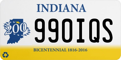 IN license plate 990IQS