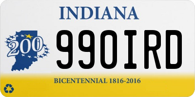 IN license plate 990IRD