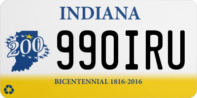 IN license plate 990IRU