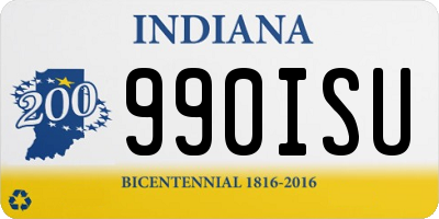 IN license plate 990ISU