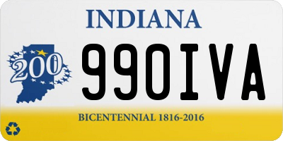 IN license plate 990IVA