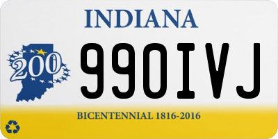 IN license plate 990IVJ