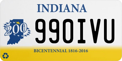 IN license plate 990IVU