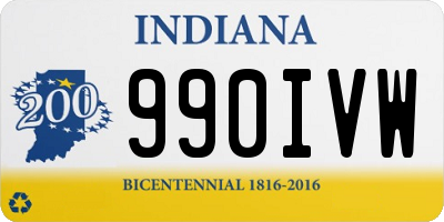 IN license plate 990IVW