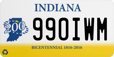 IN license plate 990IWM