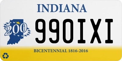 IN license plate 990IXI