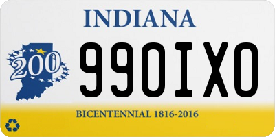 IN license plate 990IXO