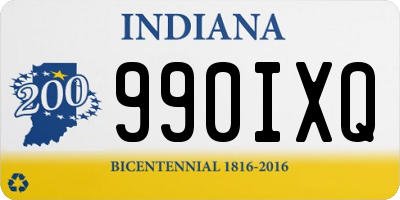 IN license plate 990IXQ