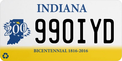 IN license plate 990IYD