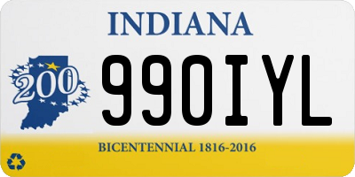 IN license plate 990IYL