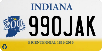 IN license plate 990JAK