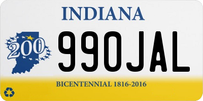 IN license plate 990JAL