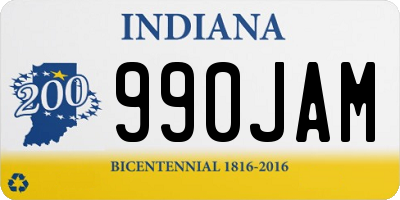 IN license plate 990JAM