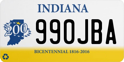 IN license plate 990JBA