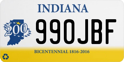 IN license plate 990JBF