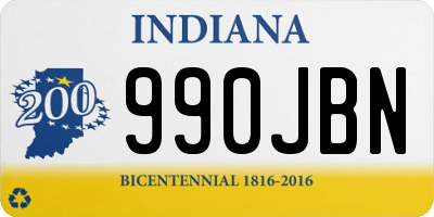 IN license plate 990JBN