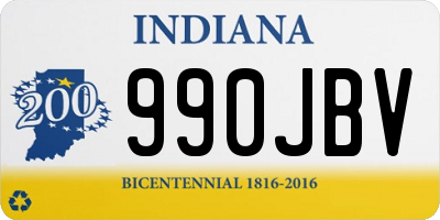 IN license plate 990JBV