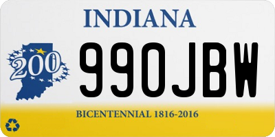 IN license plate 990JBW