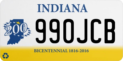 IN license plate 990JCB