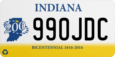 IN license plate 990JDC