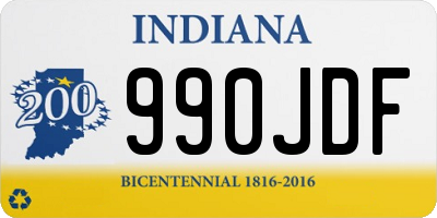 IN license plate 990JDF