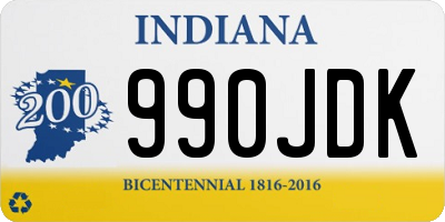 IN license plate 990JDK