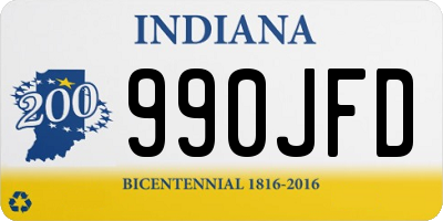 IN license plate 990JFD