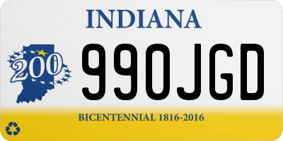 IN license plate 990JGD