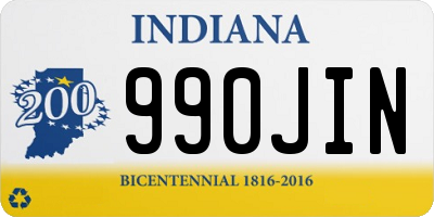 IN license plate 990JIN