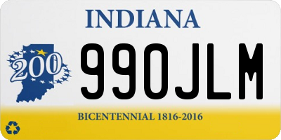 IN license plate 990JLM