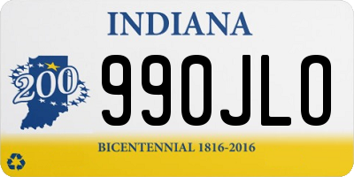 IN license plate 990JLO