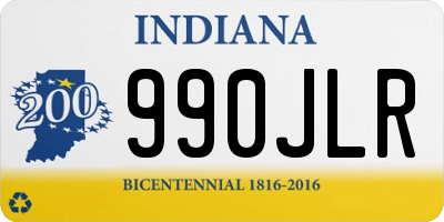 IN license plate 990JLR