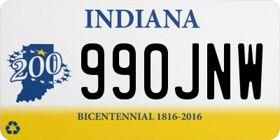 IN license plate 990JNW