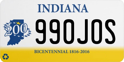 IN license plate 990JOS