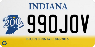 IN license plate 990JOV