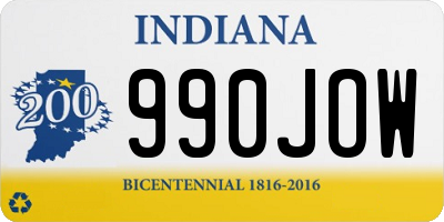 IN license plate 990JOW
